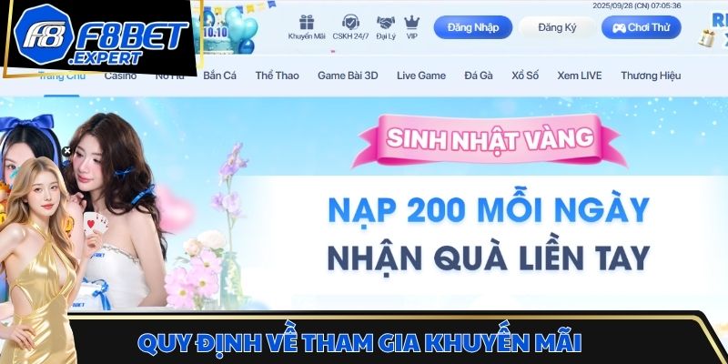 Quy định về tham gia khuyến mãi dành cho hội viên