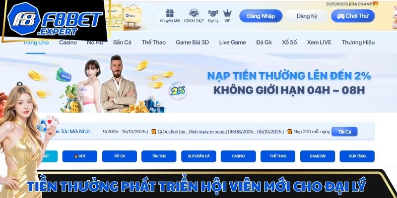 Tiền thưởng phát triển hội viên mới cho đại lý